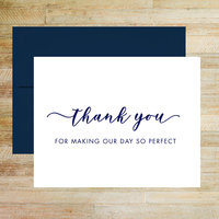 Thank You for Making Our Day So Perfect - Wedding Thank You Card