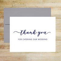 Thank You for Catering Our Wedding - Wedding Caterer Card