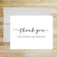 Thank You for Catering Our Wedding - Wedding Caterer Card