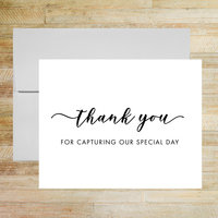 Thank You for Capturing Our Special Day - Photographer & Videographer Card