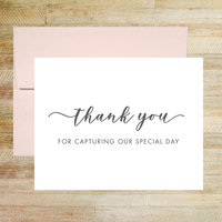 Thank You for Capturing Our Special Day - Photographer & Videographer Card