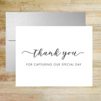 Thank You for Capturing Our Special Day - Photographer & Videographer Card