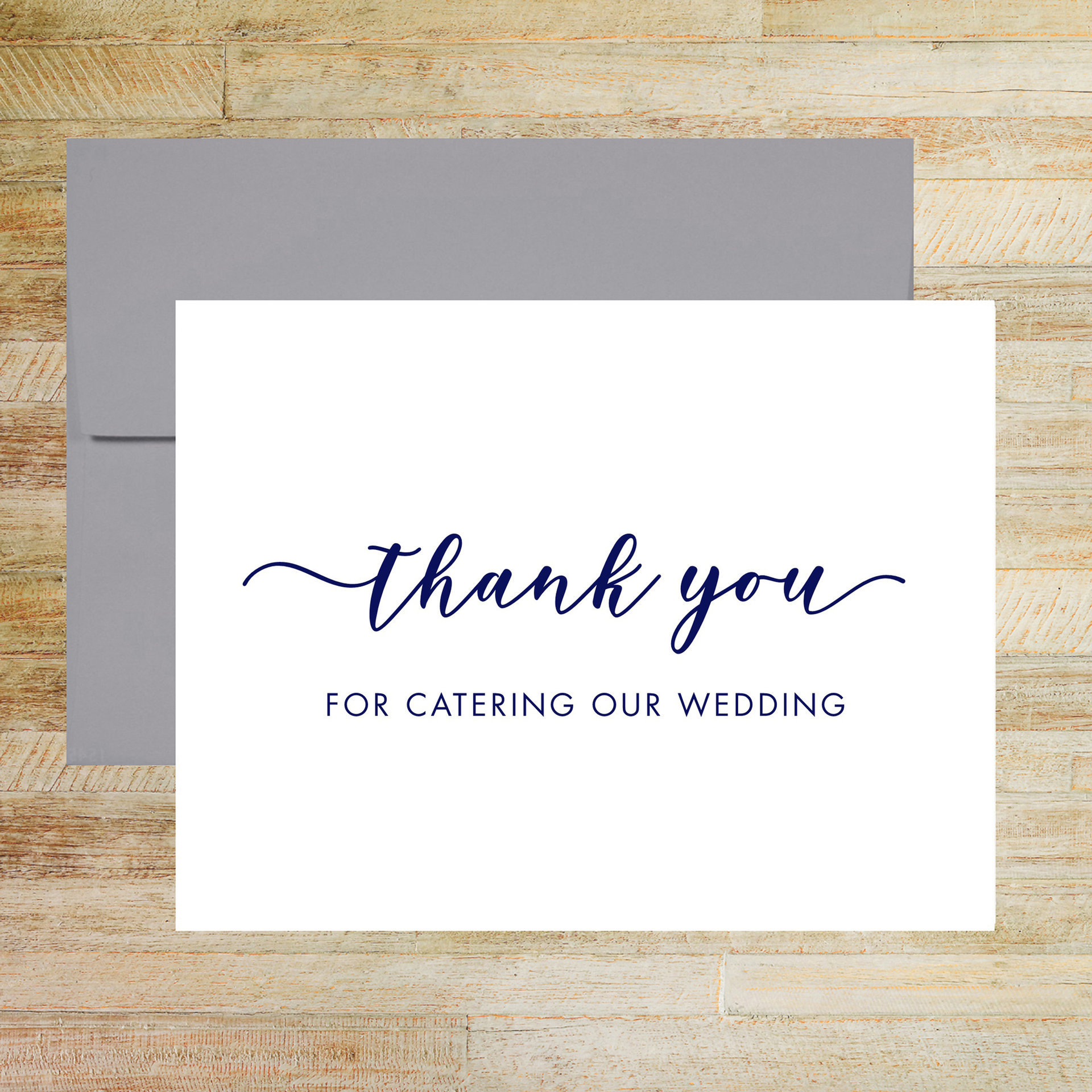 Thank You for Catering Our Wedding - Wedding Caterer Card