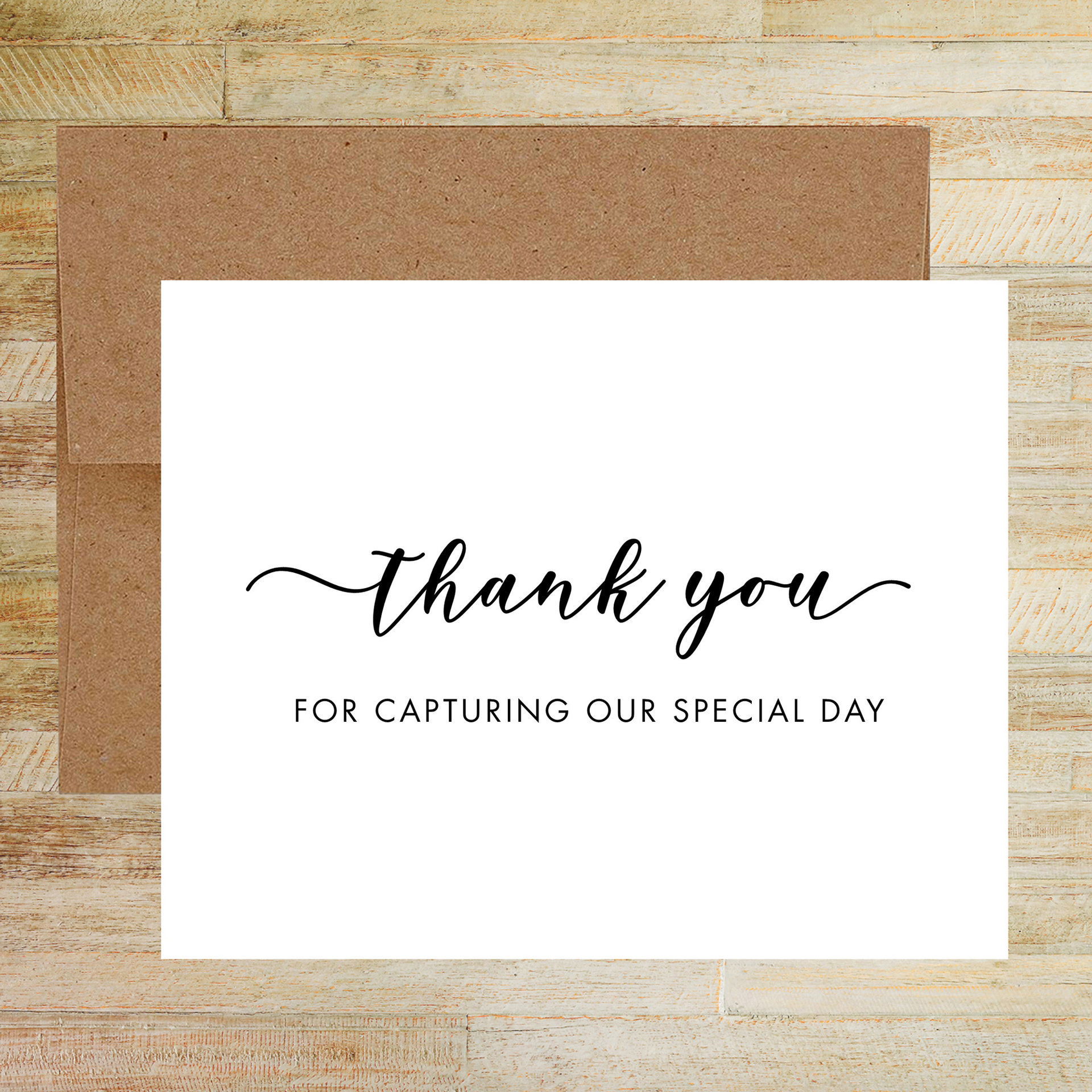 Thank You for Capturing Our Special Day - Photographer & Videographer Card