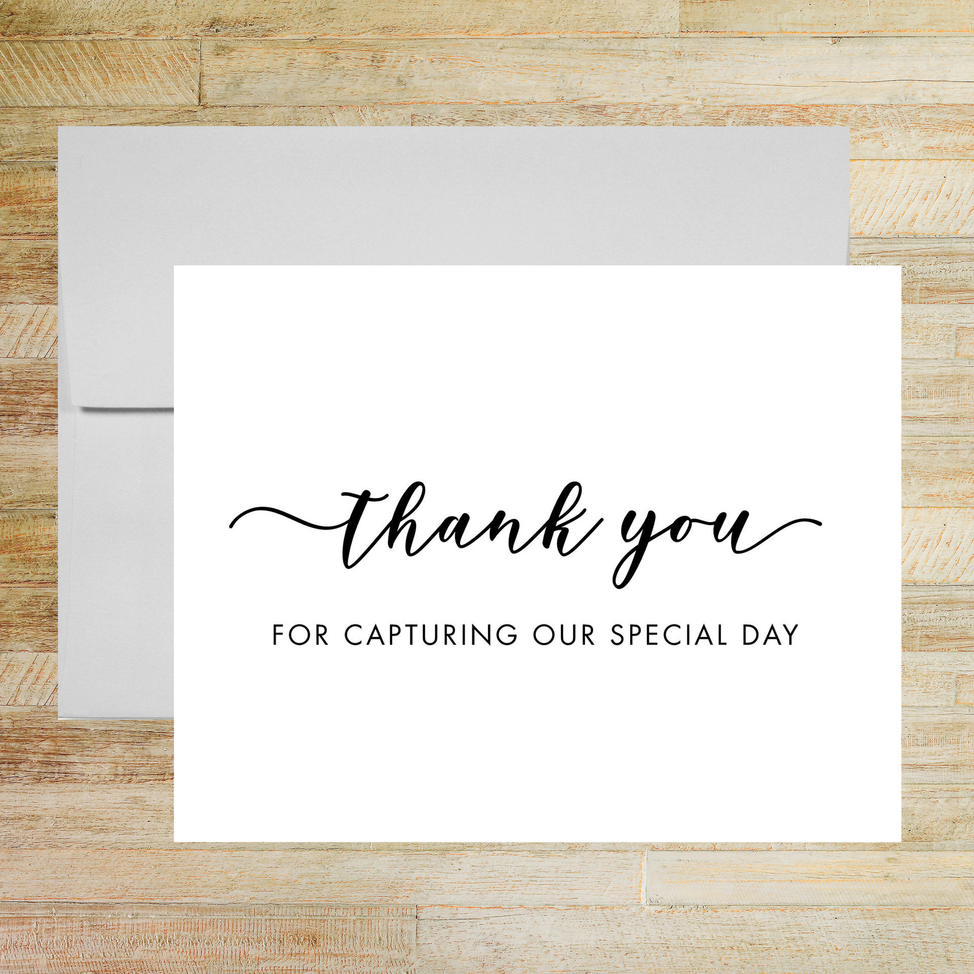 Thank You for Capturing Our Special Day - Photographer & Videographer Card
