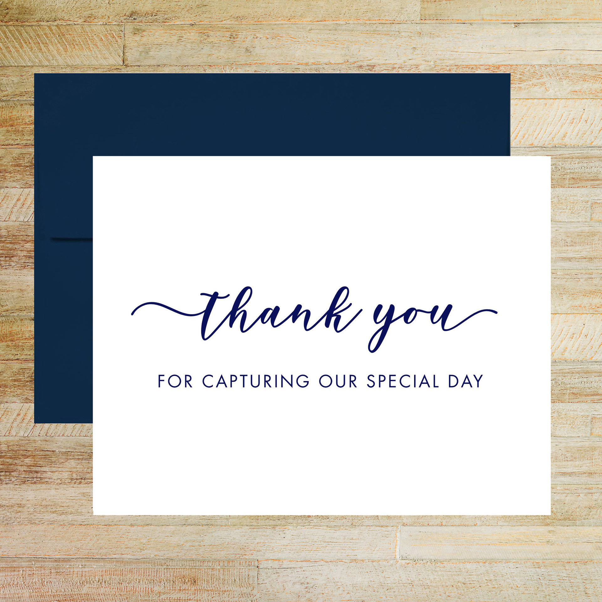 Thank You for Capturing Our Special Day - Photographer & Videographer Card