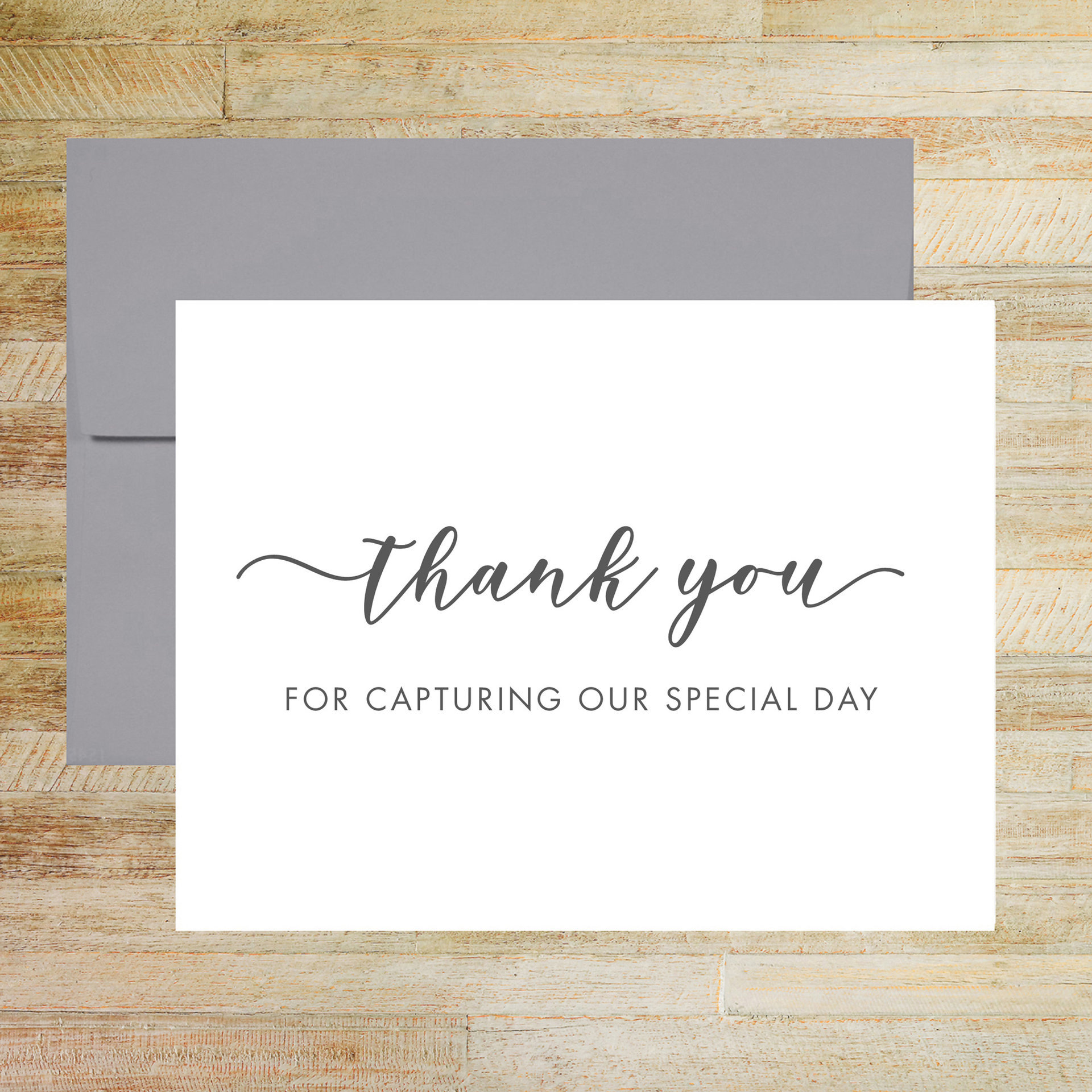 Thank You for Capturing Our Special Day - Photographer & Videographer Card