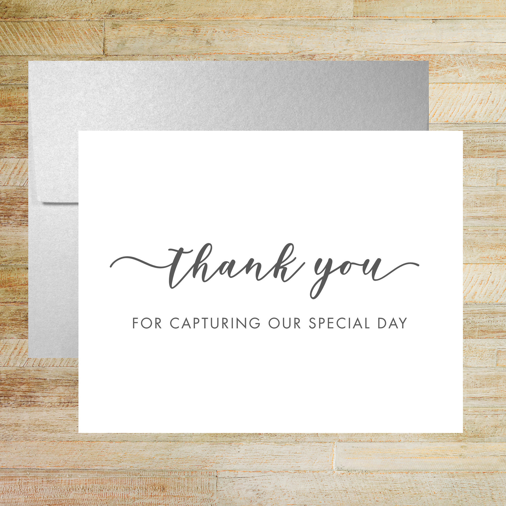 Thank You for Capturing Our Special Day - Photographer & Videographer Card