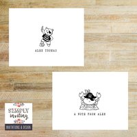 Cartoon Animals Note Cards for Kids, Set of 10