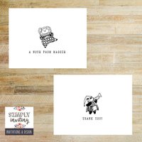 Cartoon Animals Note Cards for Kids, Set of 10
