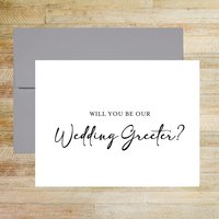Will You Be Our Wedding Greeter? - Bridal Party Proposal Card