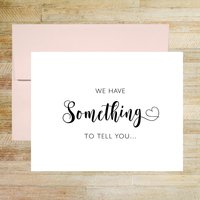 We Have Something to Tell You Personalized Pregnancy Announcement Card