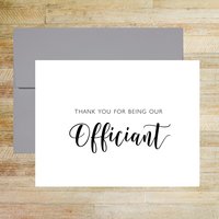 Thank You for Being Our Officiant Wedding Vendor Card