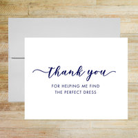 Thank You for Finding My Perfect Wedding Dress - Bridal Consultant Thank You Card