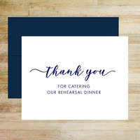 Thank You for Catering Our Rehearsal Dinner - Event Caterer Card