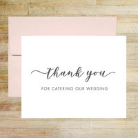 Thank You for Catering Our Wedding - Wedding Caterer Card