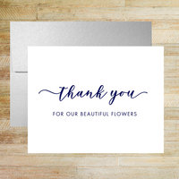 Thank You for Our Beautiful Flowers - Wedding Florist Thank You Card