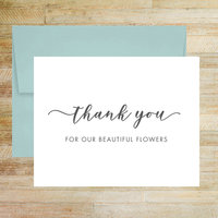 Thank You for Our Beautiful Flowers - Wedding Florist Thank You Card