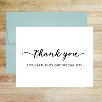 Thank You for Capturing Our Special Day - Photographer & Videographer Card