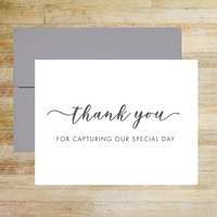 Thank You for Capturing Our Special Day - Photographer & Videographer Card