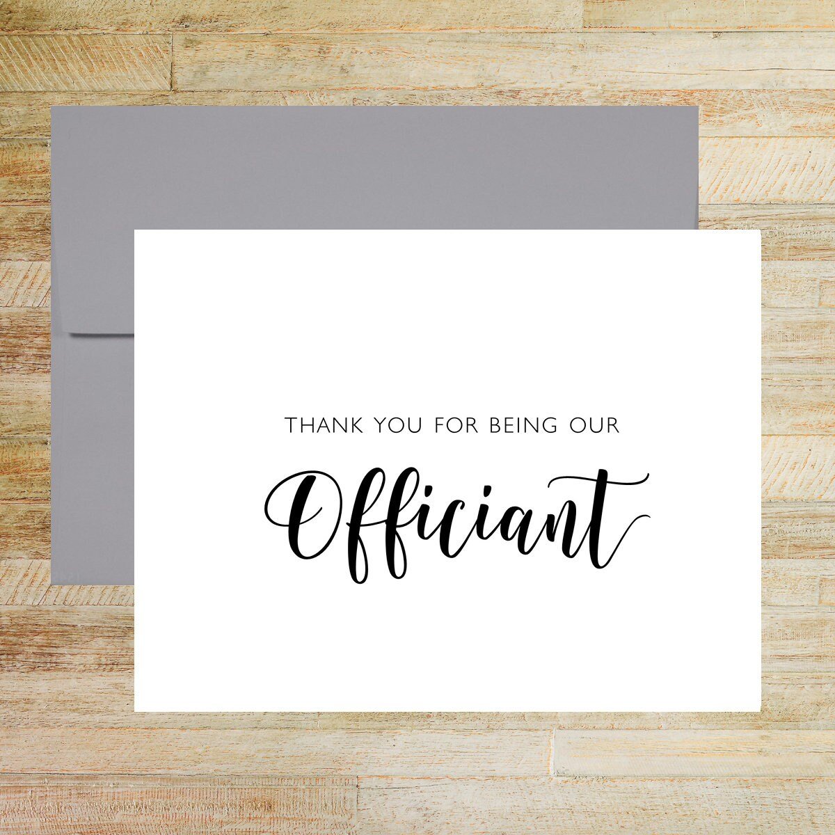 Thank You for Being Our Officiant Wedding Vendor Card