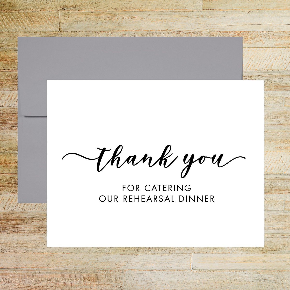 Rehearsal Dinner Wedding Vendor Thank You Card