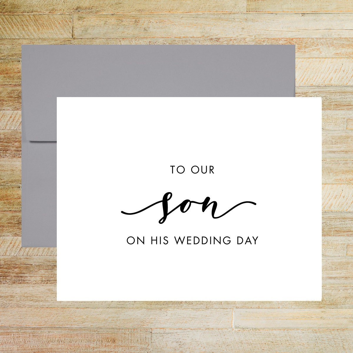 To Our Son on His Wedding Day Card