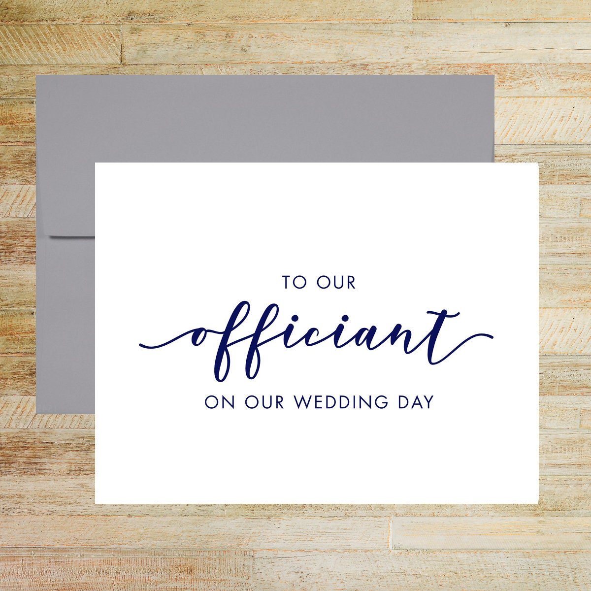 To Our Officiant on Our Wedding Day Card, Wedding Vendor Thank You Card