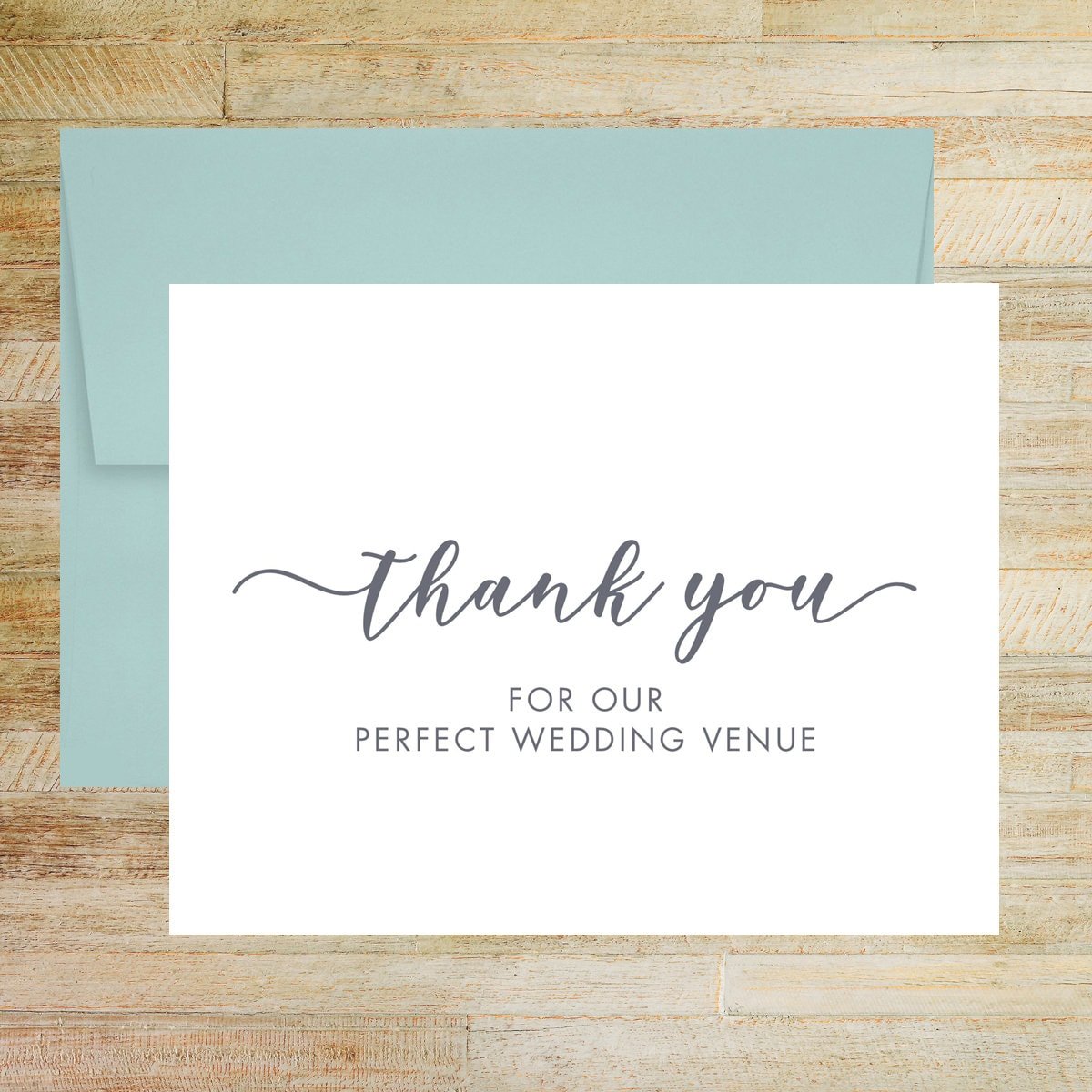 Thank You For Our Perfect Event Venue Wedding Vendor Card