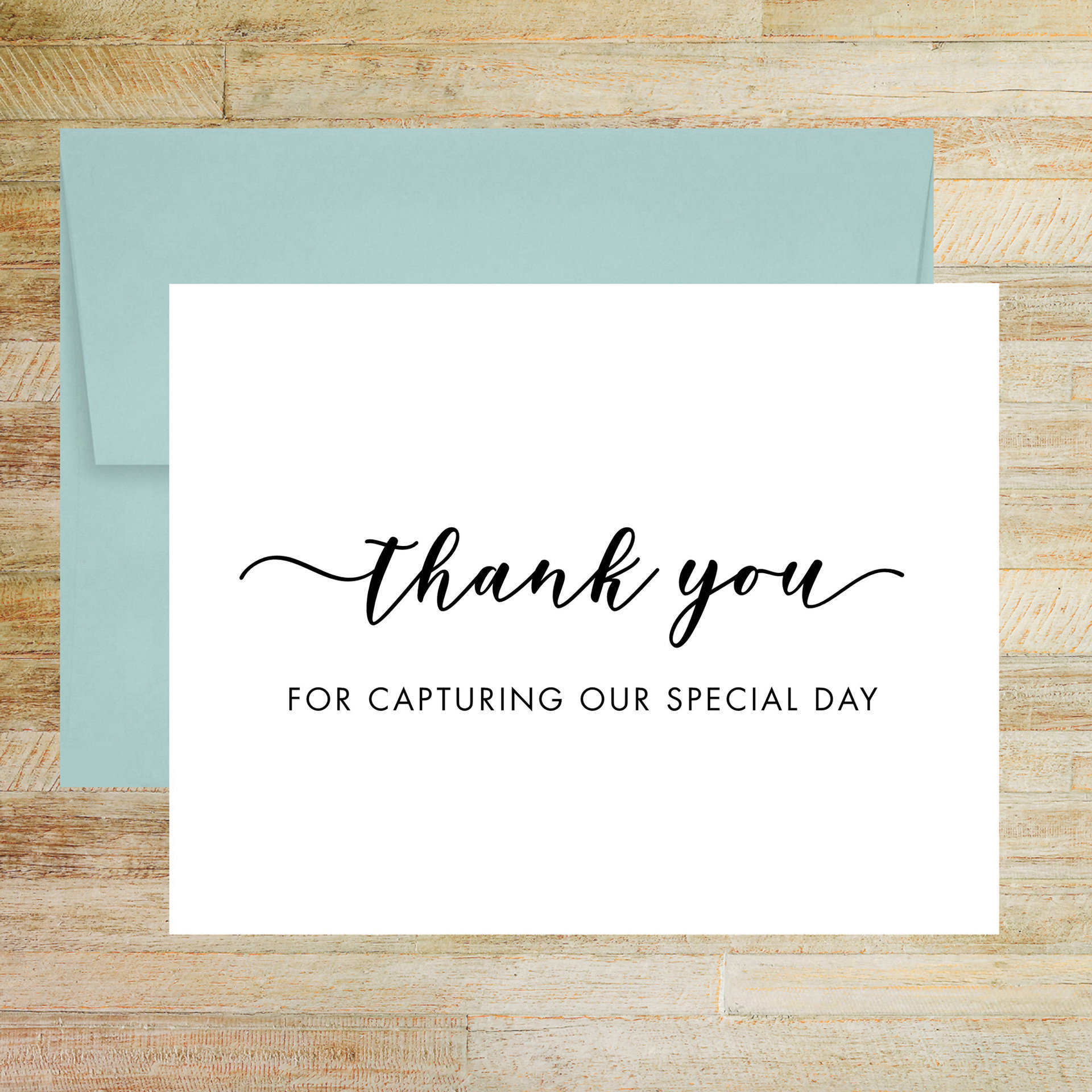 Thank You for Capturing Our Special Day - Photographer & Videographer Card
