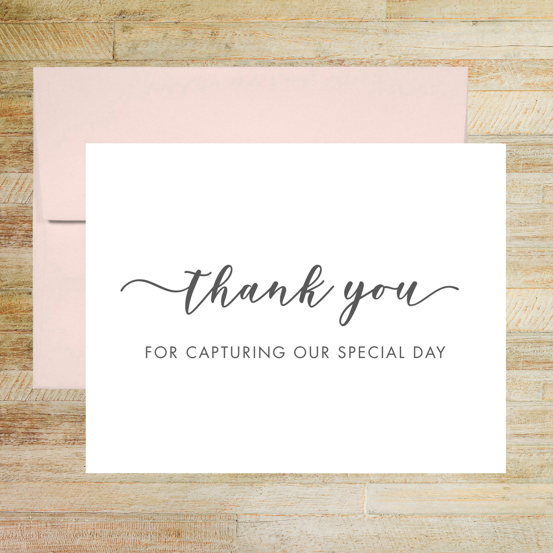Thank You for Capturing Our Special Day - Photographer & Videographer Card