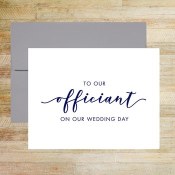 To Our Officiant on Our Wedding Day Card, Wedding Vendor Thank You Card